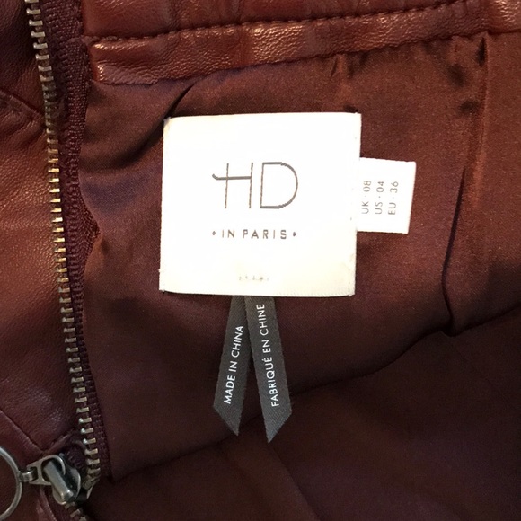 HD in Paris Vegan Leather Skater Skirt - Picture 8 of 8